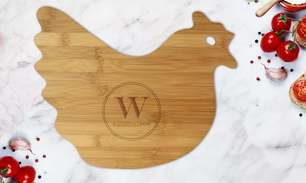 One or Two Custom Hen-Shaped Bamboo Cutting Boards from Monogram Online (Up to 50% Off) - Second Medium
