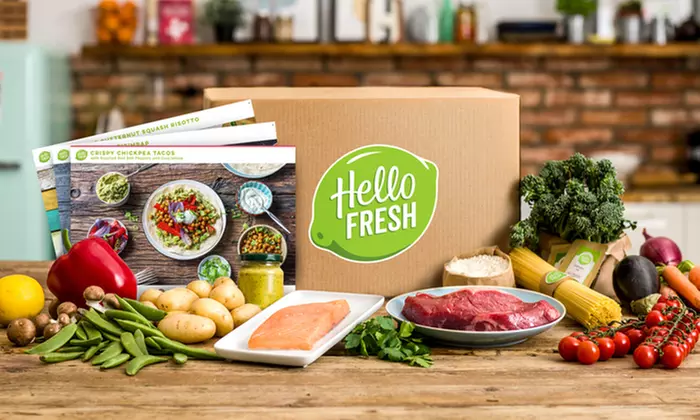 Kochbox mit Zutaten und Rezepten für 1 oder 2 Wochen für 2, 3 oder 4 Personen bei HelloFresh (bis zu 65% sparen*) - Primary Image