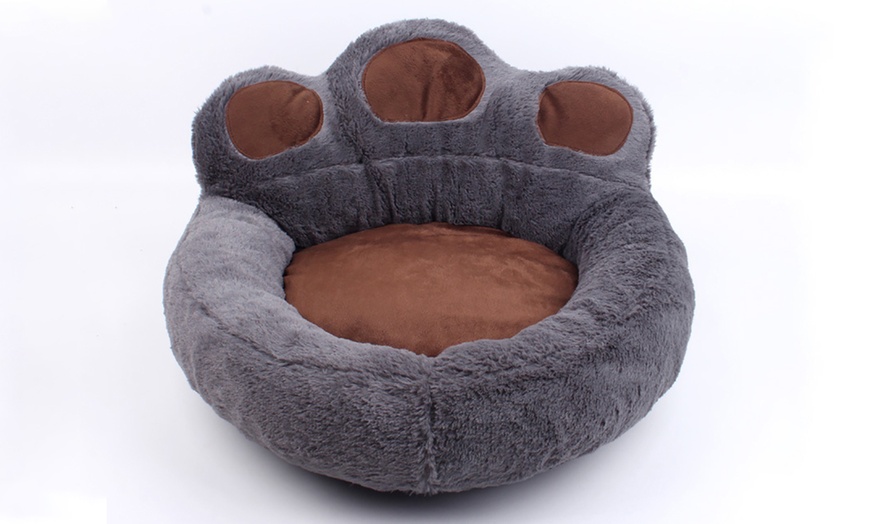 Image 4: Paw-Shaped Pet Bed with Zip