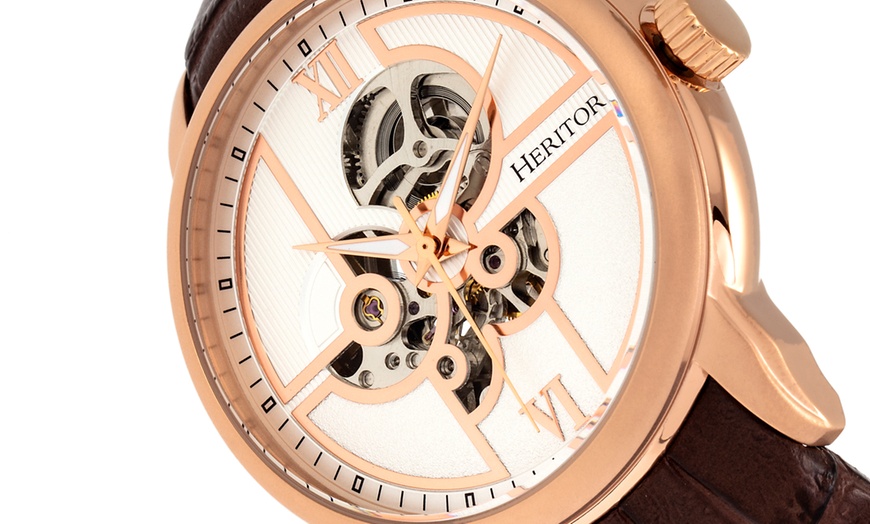 Image 15: Heritor Automatic Skeleton Watch