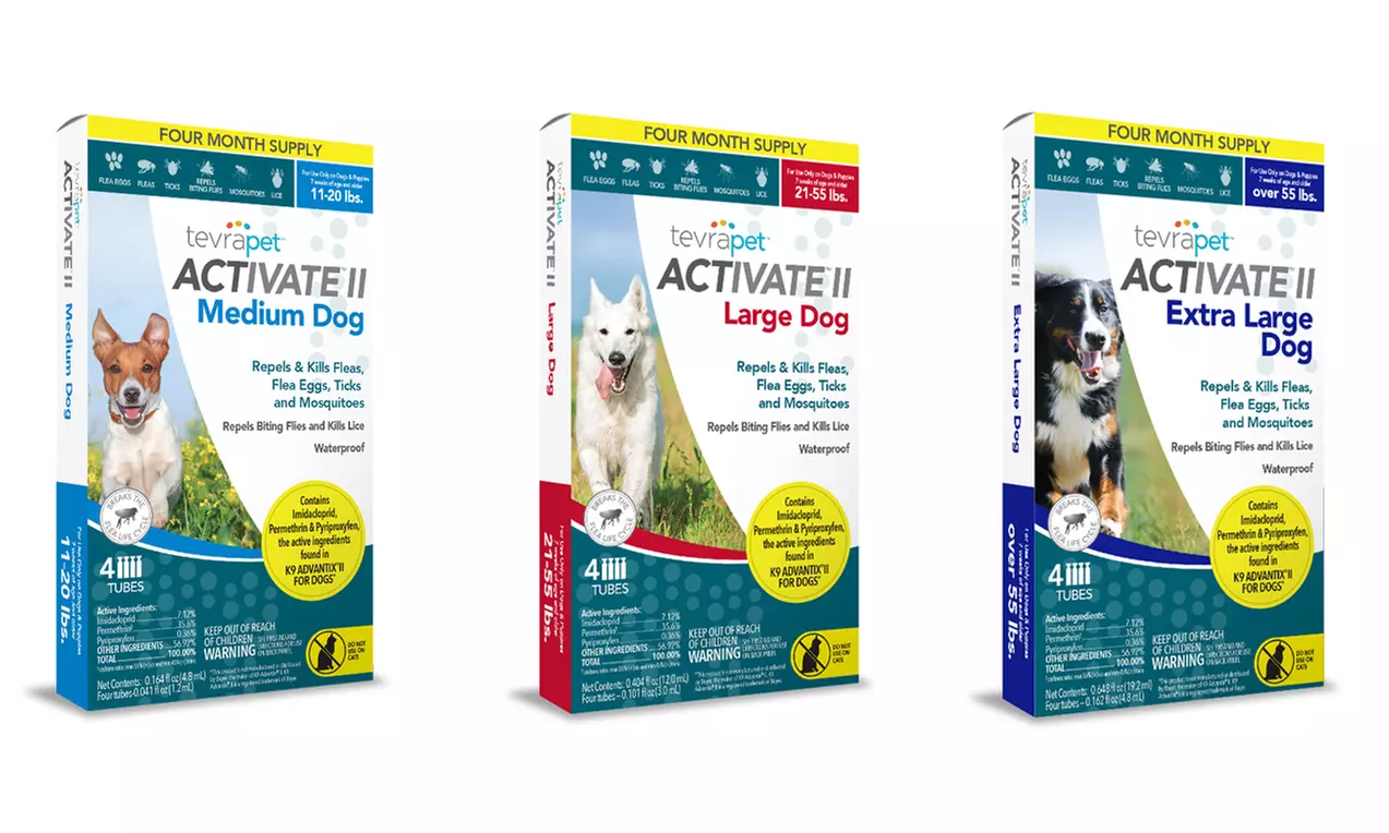 TevraPet Activate II Flea & Tick Topical for Dogs, 4 Month Supply - Primary Image