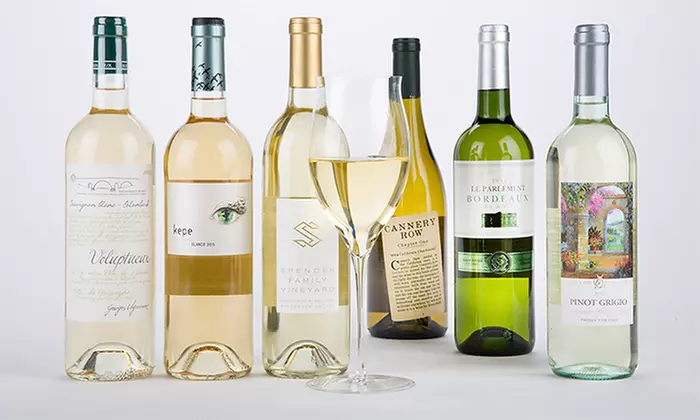 6 Bottles of International White Wine with Corkscrew from Barclays Wine. Shipping Included. - Primary Image