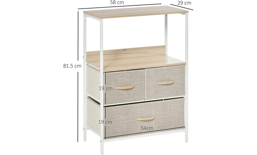 Image 11: HomCom Storage Drawers