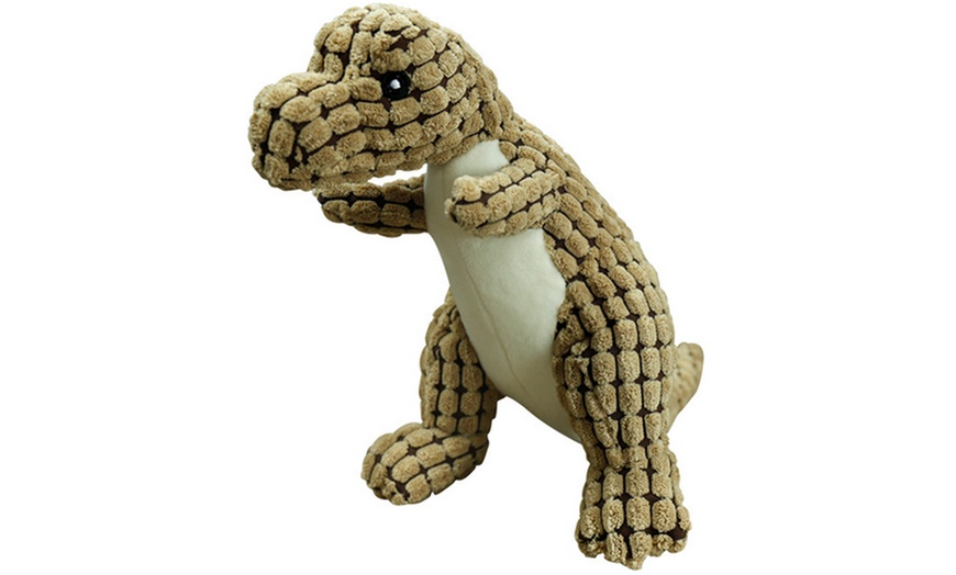 Image 2: Dinosaur-Shaped Dog Chew Toy