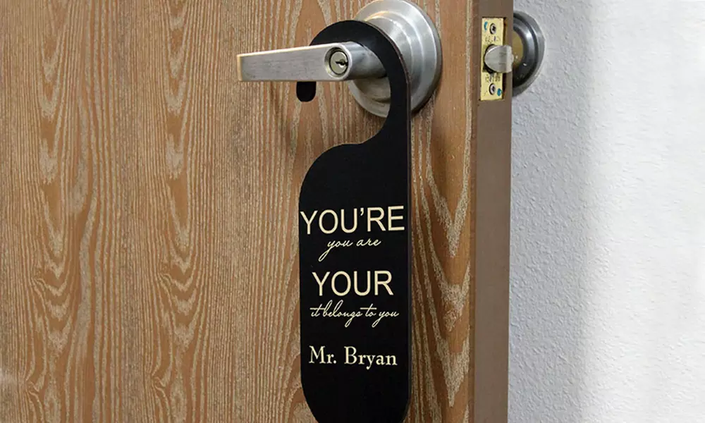One or Two Personalized Door Knob Signs from Etchey (Up to 47% Off) - Second Medium