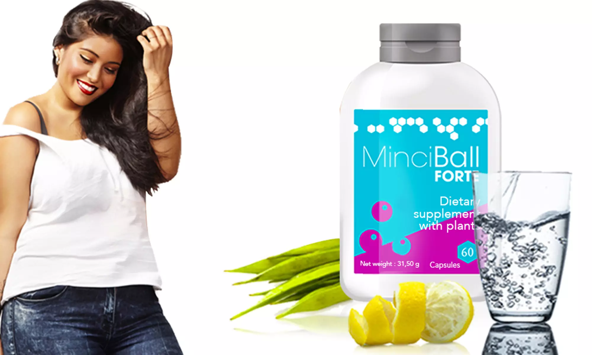 60, 120, 240, 480, 720 Kapseln MinciBall Forte wirkt wie ein natürlicher Magenballon - Primary Image