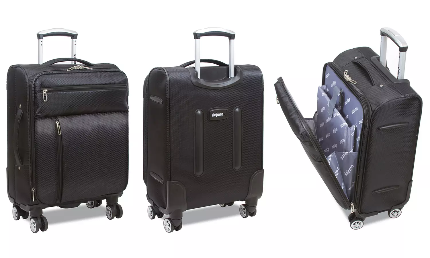 Dejuno Voyager Softside Carry-On Luggage with Laptop Compartment - Primary Image