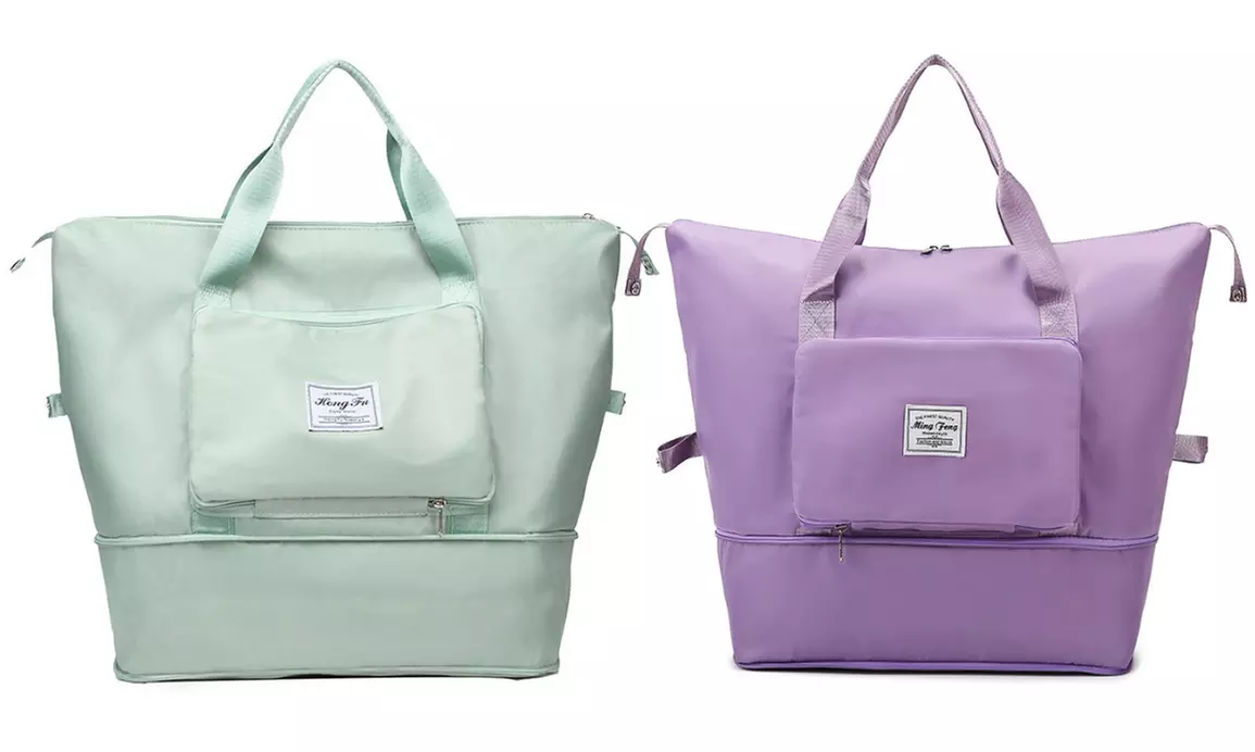 One or Two Waterproof Lightweight Foldable Duffle Handbags