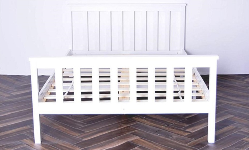 Image 6: Solid Pine Wood Bed Frame