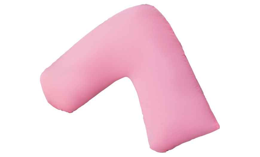 Image 3: V-Shaped Orthopaedic Support Pillow with Optional Pillowcase