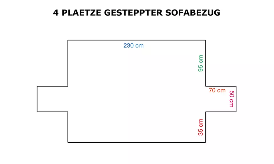 Zweifarbiger, gepolsterter Sofabezug