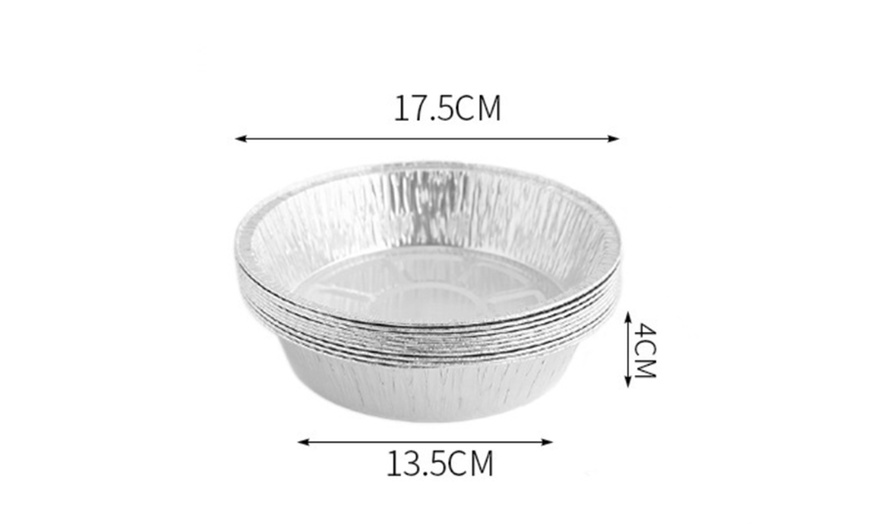 Image 8: 30 or 60 Round Air Fryer Aluminum Foil Pans