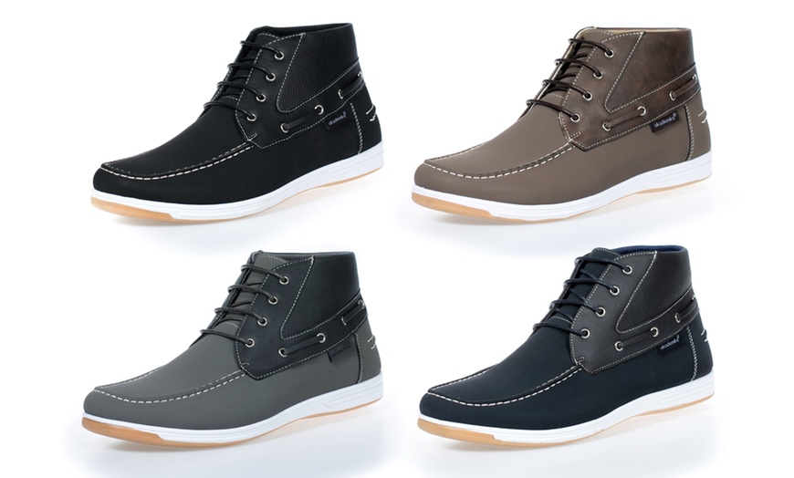 Akademiks Men's Bow Style Mid Top Chukka Boat Shoes | Groupon