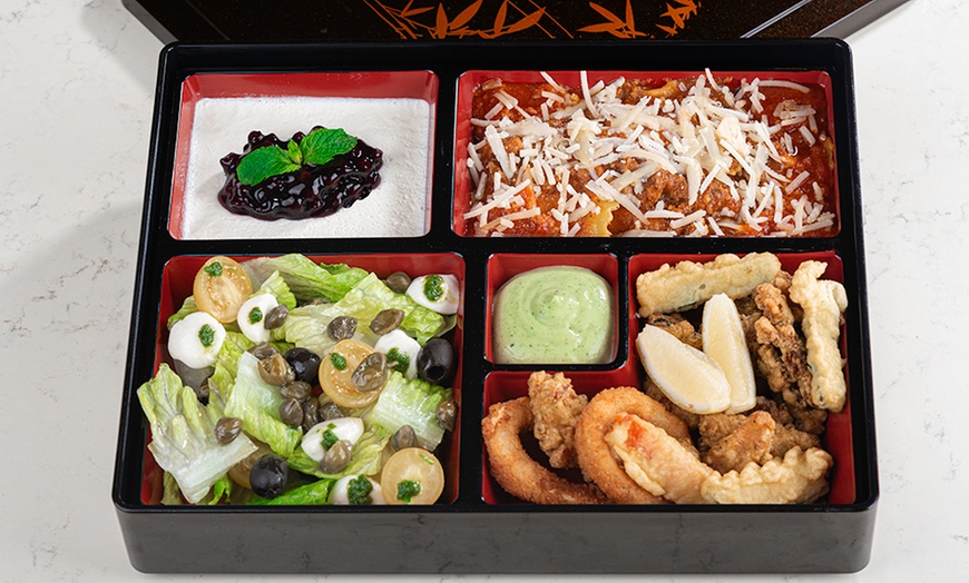 Image 1: 5* Premium Bento Box Meal and Soft Drink