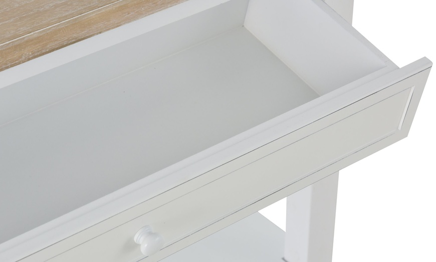 Image 9: HomCom Hallway Console Table with Drawer