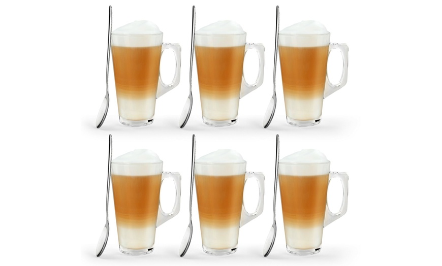 Image 1: Six-Piece Latte Glasses Set