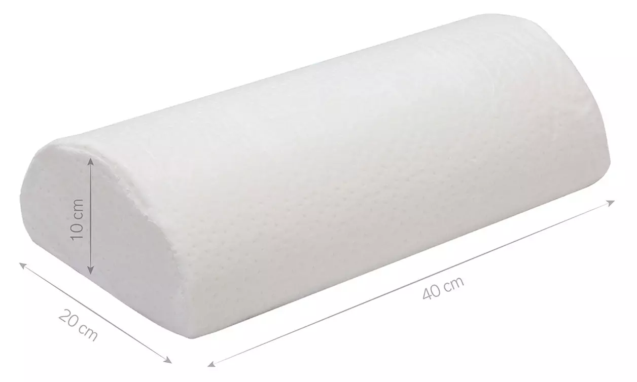 Almohada viscoelástica de piernas con forma de media luna de firmeza media de Pikolin home - Second Medium