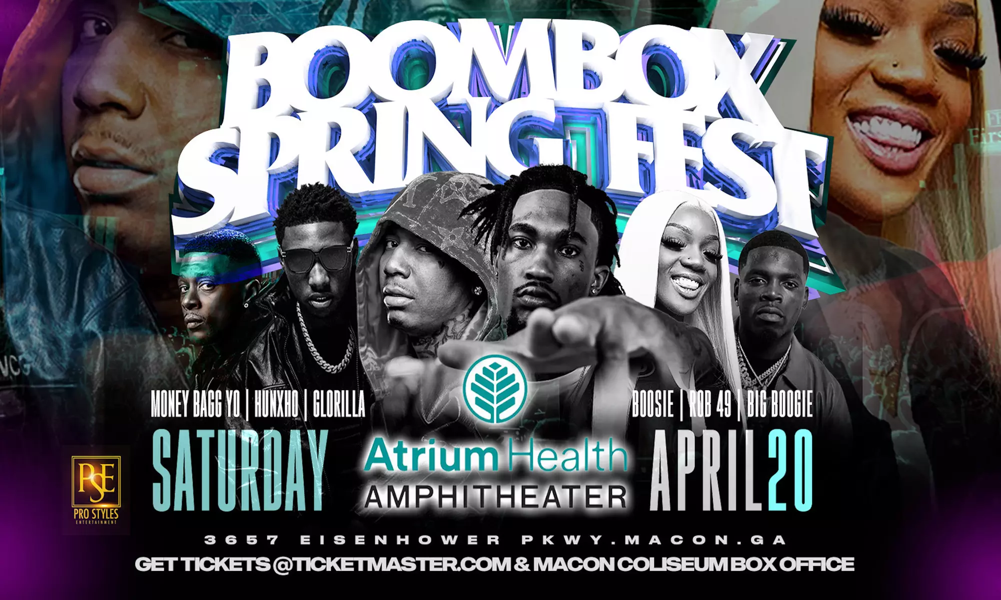 BoomBox Spring Fest W/ Moneybagg Yo, Glorilla, Hunxho, Rob 49, Boosie & Big Boogie on April 20 at 6:30 p.m. - Primary Image