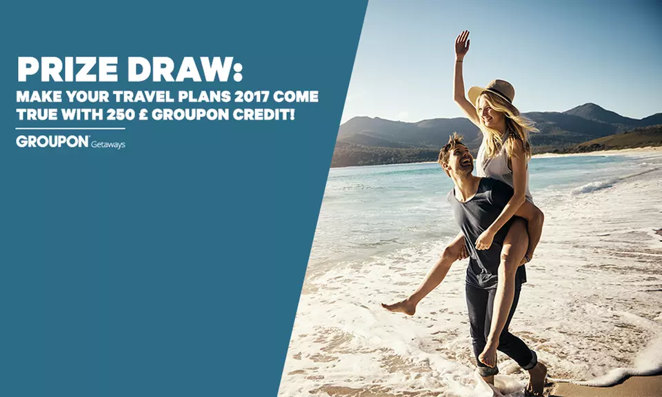 Prize Draw: A Chance to Win a £250 Voucher for a Chosen Groupon Getaway - Primary Image