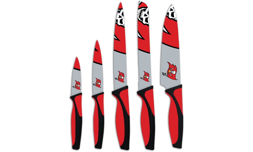 Image 78: The Sports Vault NFL Kitchen Knife Set (5-Piece)