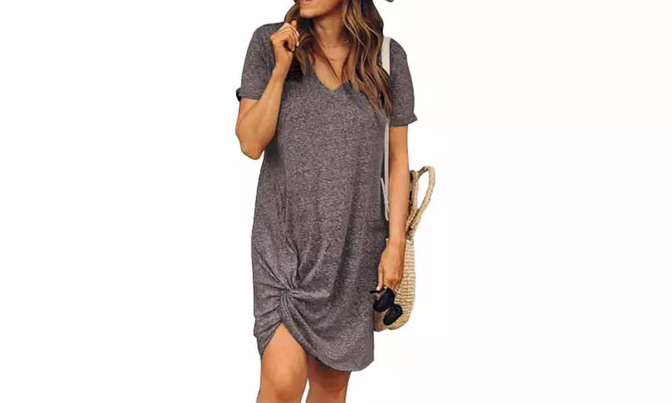 Robe nouée à col rond pour femme - Image 6