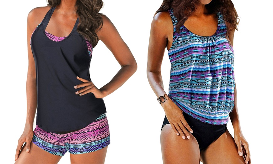 Image 11: Women's Printed Tankini