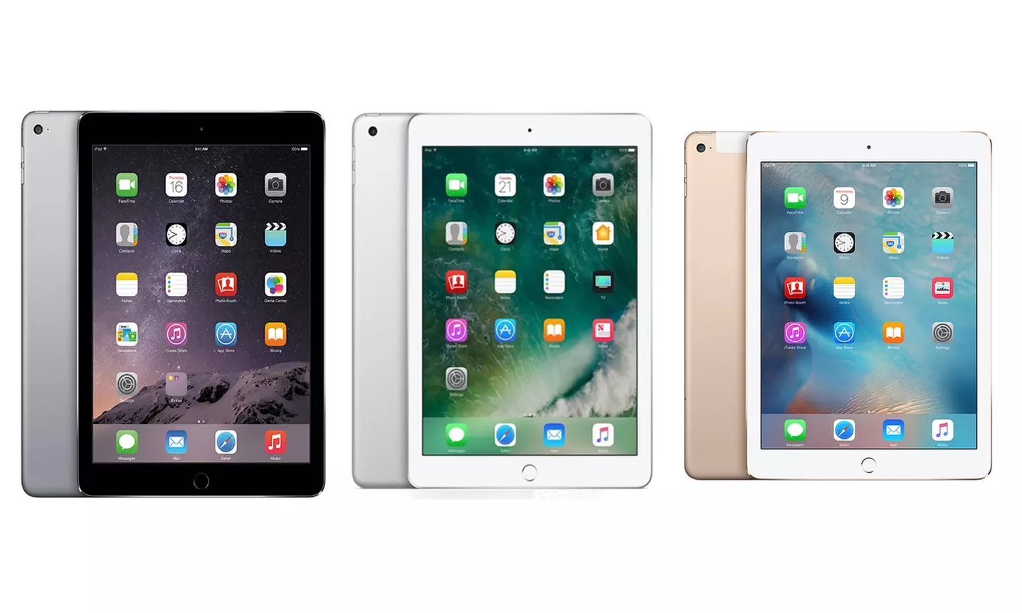 Apple iPad Air 2 9.7" Tablet Bundle (Scratch & Dent) with MFi-Certified Lightning Cable and Generic Power Adapter - Primary Image