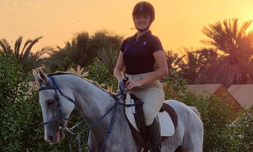 Image 1: Horse Riding Lesson at Al Madam Stables