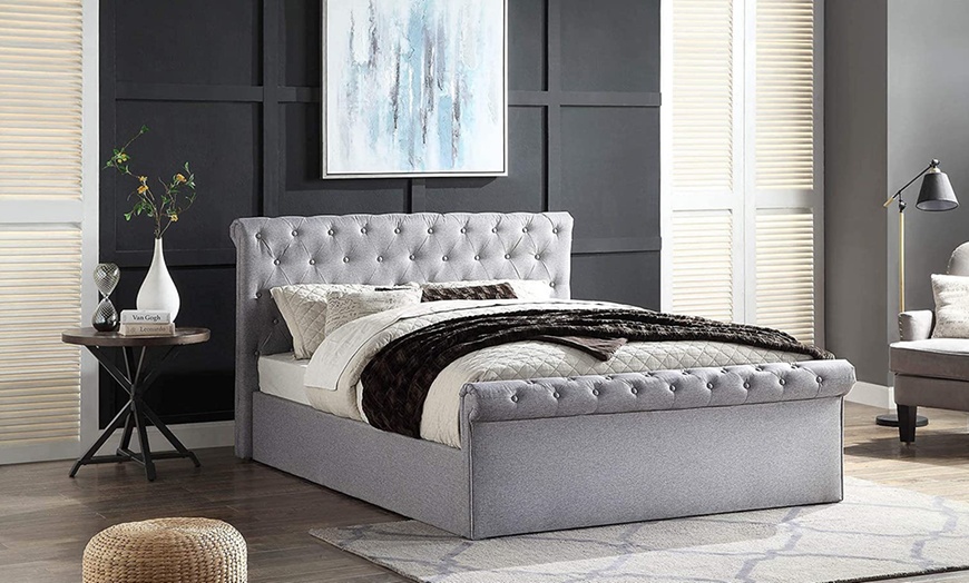 Chesterfield Side-Opening Ottoman Storage Bed with Optional Mattress ...