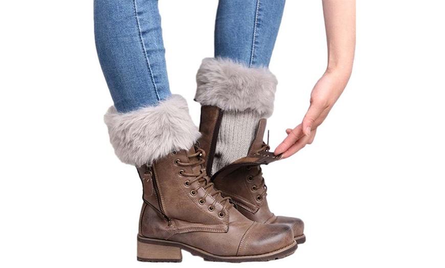 Image 8: Warm Fur Socks for Boots