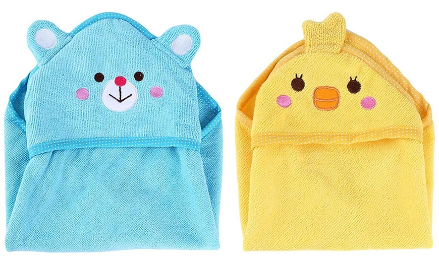 Image 25: Cartoon Hooded Towel for Pets