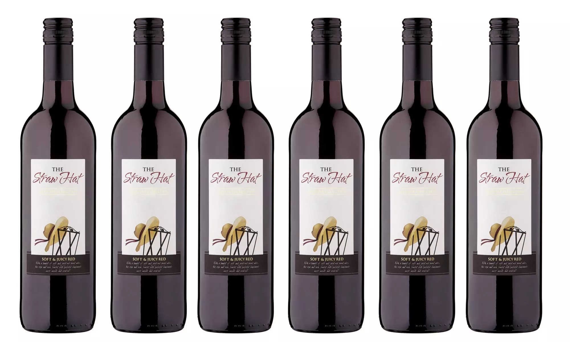 6 or 12 Bottles of Straw Hat Wine - Second Medium