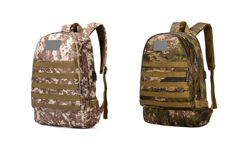 Image 6: Camouflage Molle Backpack