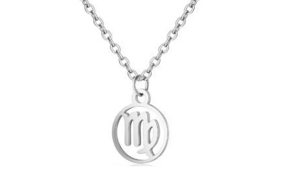 Collier astrologique en acier inoxydable, doré ou argent
