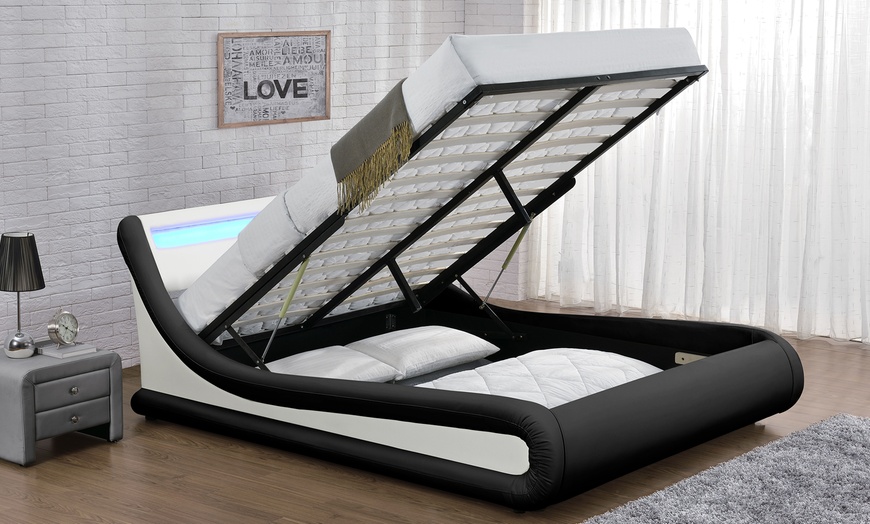 Image 10: Galaxy LED Ottoman Beds