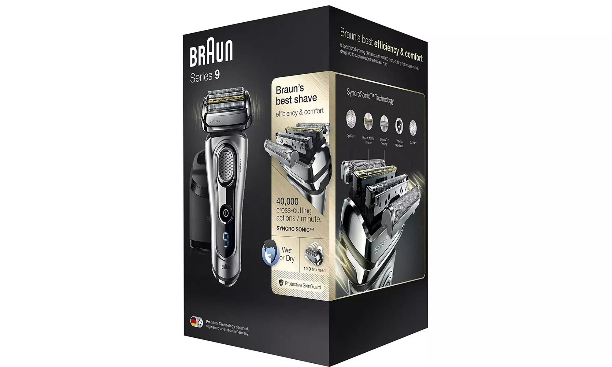 Braun Series 9 Wet & Dry Electric Silver Foil Shaver Set (6-Piece) - Second Medium