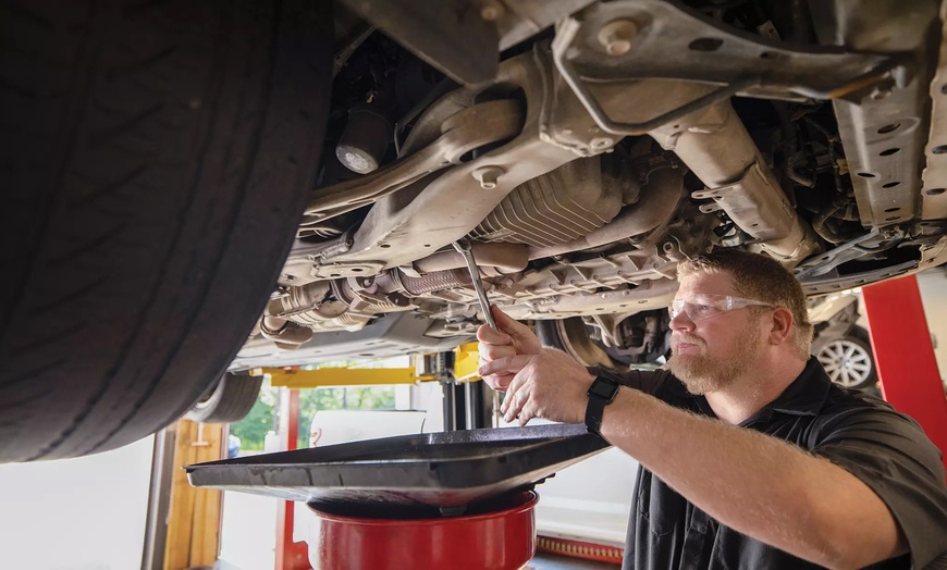 Image 1: Synthetic Oil Change with Tire Rotation at Meineke Harrisburg (Up to 43% Off)