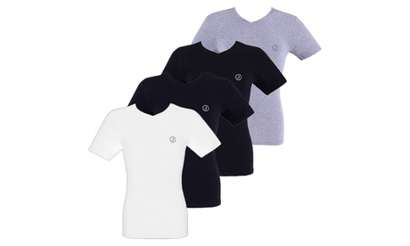 Fino a 6 magliette intime con scollo a V da uomo Jeckerson, disponibili in 4 colori e 4 taglie