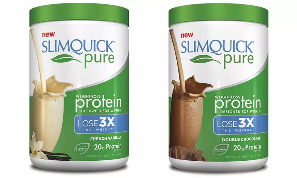 Slimquick Pure Weight-Loss Protein Powder in Double Chocolate or French Vanilla (300g) - Primary Image