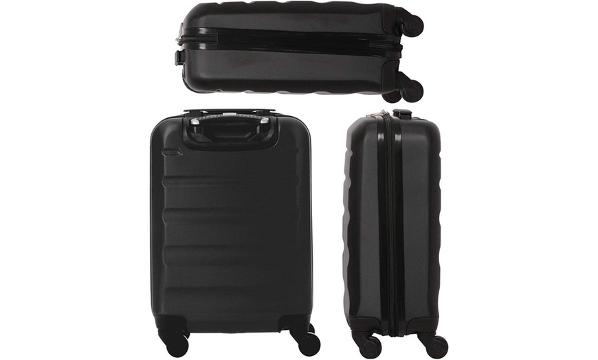 Image 12: Aerolite 4 Wheel Hard Shell Cabin Luggage Suitcase