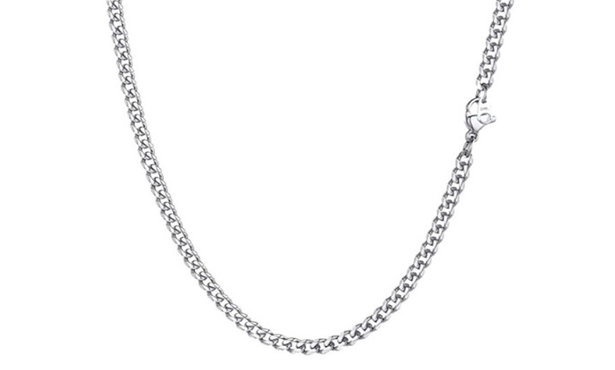 Image 13: Eira Wen Men's Cuban Chain Link Necklace