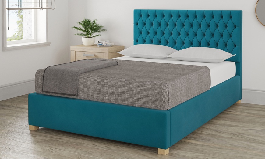 Image 10: Angel Plush Velvet Ottoman Bed