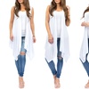 Image 3: Women's Sleeveless Draped Cardigan. Plus Sizes Available.