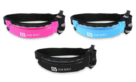 Running Belt with Pocket and Water Bottle Set