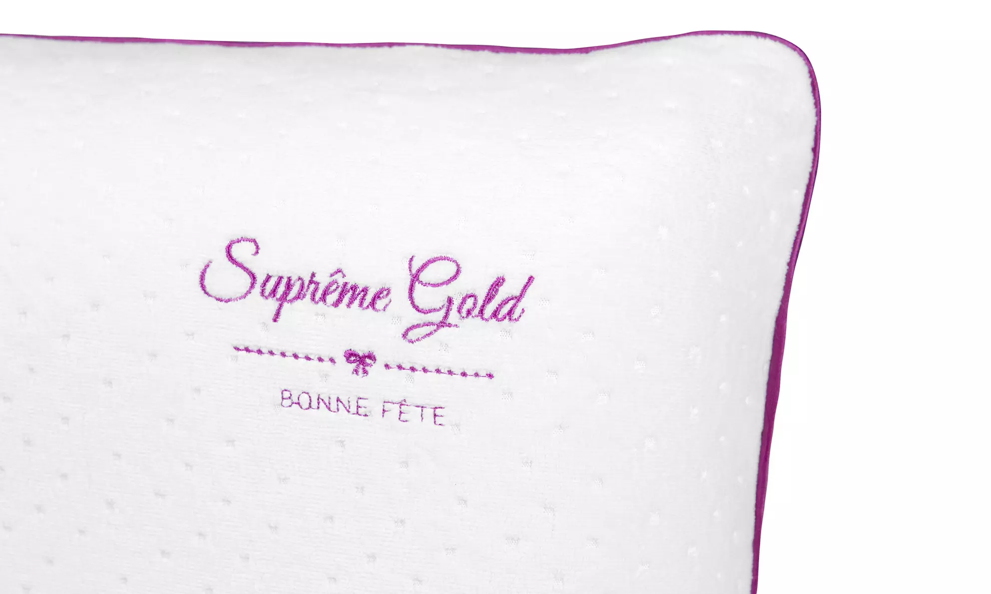 Oreiller ''Bonne fête'' à mémoire de forme, déhoussable. Sampur