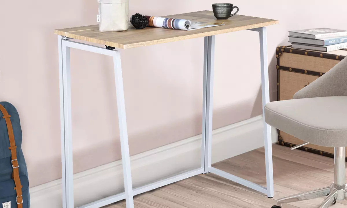 Bureau d'ordinateur pliable avec plateau en métal - Primary Image