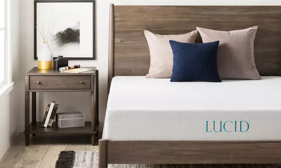 Lucid 8" Dual-Layered Medium Firm Memory Foam Mattress - Primary Image