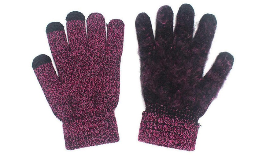 Image 15: 1x oder 2x 3-tlg. Set aus Wintermütze, Schal & Touchscreen-Handschuhen