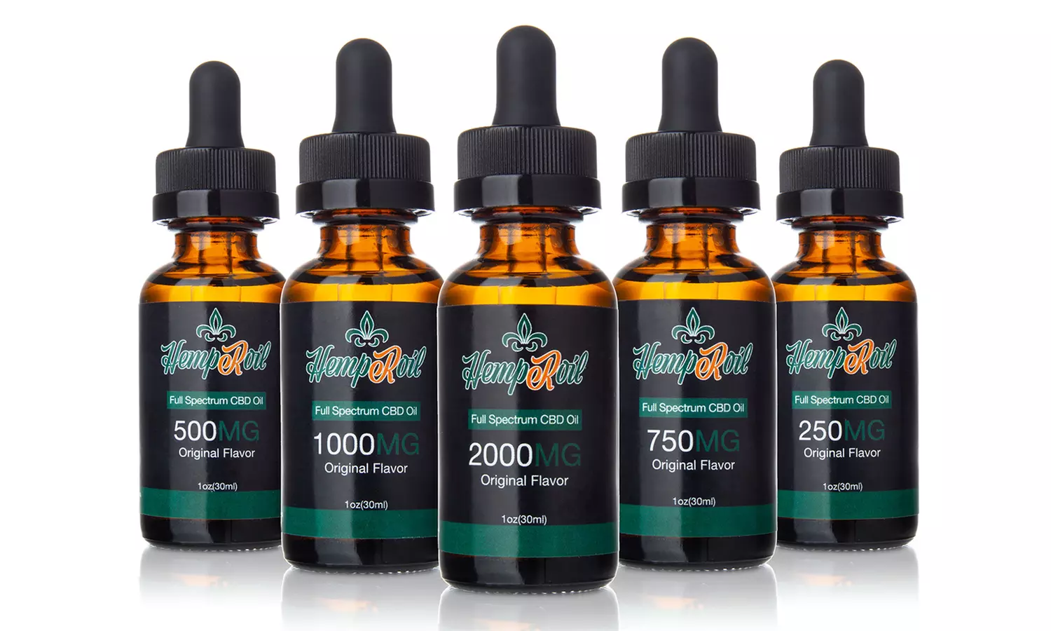 Full Spectrum Organic CBD Oil Tinctures from HempRoil (250-2000mg) - Primary Image