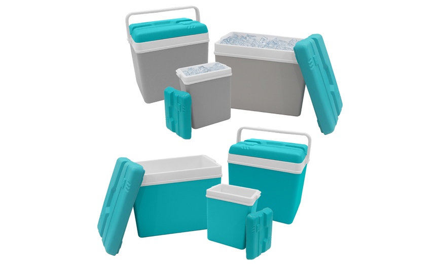 Image 1: Insulated Cooler Ice Box and Optional Ice Blocks 15L, 24L, 35L
